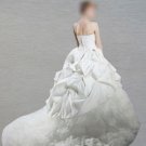 Custom Made- Sexy Bride Strapless Court Train Wedding Dress Cocktail Bridesmaid Ball Prom Gown Y