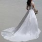 Custom Made- Bubble Chapel Train Zip Back L. Grey Wedding Bride Dress Cocktail Bridesmaid Ball Prom