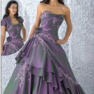 Custom Made- Strapless Ruched Floral Sexy Wedding Bride Dress Cocktail Bridesmaid Ball Prom Y
