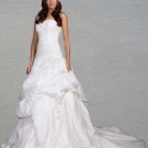 Custom Made- Chapel Train Off Shoulder Bubble Wedding Bride Dress Cocktail Bridesmaid Ball Prom Y