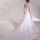 Custom Made- Chapel Train Shimmer Luxury Wedding Bride Dress Cocktail Bridesmaid Ball Prom Y