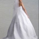 Custom Made- Chapel Train Zip sleeveless bubble Wedding Bride Dress Cocktail Bridesmaid Ball Prom Y