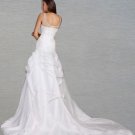 Custom Made- Chapel Train Zip Back Shape Figure Wedding Bride Dress Cocktail Bridesmaid Ball Prom Y