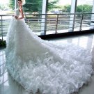 Custom Made- Charming Lace Strapless Tailing Wedding Bride Dress Cocktail Bridesmaid Ball Prom Y
