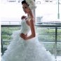 Custom Made- Charming Lace Strapless Tailing Wedding Bride Dress Cocktail Bridesmaid Ball Prom Y