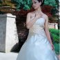 Custom Made- Bowknot Zip Back Off-Shoulder Wedding Bride Dress Cocktail Bridesmaid Ball Prom Y