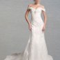 Custom Made- Court Train Off-shoulder Embroidery Wedding Bride Dress Cocktail Bridesmaid Ball Prom Y