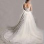 Custom Made- Court Train Organza Tiered Strap Wedding Bride Dress Cocktail Bridesmaid Ball Prom Y
