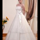 Custom Made- Floral Embellished Strapless Sexy Wedding Bride Dress Cocktail Bridesmaid Ball Prom Y