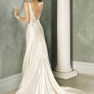 Custom Made- Deep V-Neck Beads Embellish Wedding Bride Dress Cocktail Bridesmaid Ball Prom Y