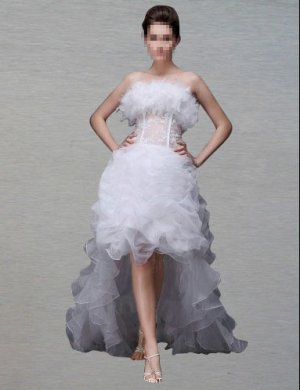Custom Made- Layer Chapel Train Zip Back Wedding Bride Dress Cocktail Bridesmaid Ball Prom