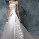 Custom Made- Drawstring Back Floral Tunic Gown Wedding Bride Dress Cocktail Bridesmaid Ball Prom