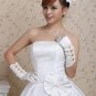 Custom Made- Drawstring Back Sleeveless Bowknot Wedding Bride Dress Cocktail Bridesmaid Ball Prom