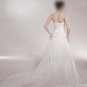 Custom Made- Drawstring Back Strapless Court Train Wedding Bride Dress Cocktail Bridesmaid Ball Prom