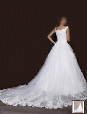 Custom Made- Elegant & Luxury Chapel Train Sexy Wedding Bride Dress Cocktail Bridesmaid Ball Prom