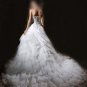 Custom Made- Elegant Bead Embroidery Chapel Train Wedding Bride Dress Cocktail Bridesmaid Ball Prom