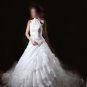 Custom Made- Elegant Bead Embroidery Chapel Train Wedding Bride Dress Cocktail Bridesmaid Ball Prom