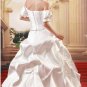 Custom Made- Elegant Bowknot Pleated Short Sleeve Wedding Bride Dress Cocktail Bridesmaid Ball Prom
