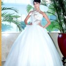 Custom Made- Elegant Flowers Printed Off-Shoulder Wedding Bride Dress Cocktail Bridesmaid Ball Prom