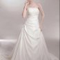 Custom Made- Elegant Shimmer Strapless Court Train Wedding Bride Dress Cocktail Bridesmaid Ball Prom