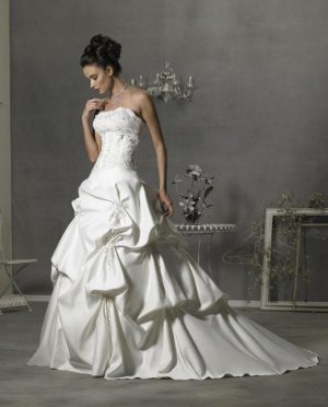 Custom Made- Embroidery Shirred Bubble Lap Sexy Wedding Bride Dress Cocktail Bridesmaid Ball Prom R3