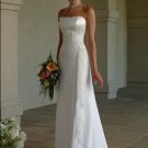 Custom Made- Embroidery Bead Embellish Strapless Wedding Bride Dress Cocktail Bridesmaid Ball Prom1