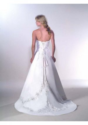 Custom Made- Embroidery Bead Embellish Strapless Wedding Bride Dress Cocktail Bridesmaid Ball Prom3