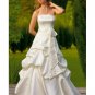 Custom Made- Waist Fake Belt Embellished Strapless Wedding Bride Dress Cocktail Bridesmaid Ball