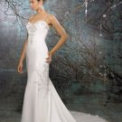 Custom Made- Embroidery Sexy Spaghetti Strap Wedding Bride Dress Cocktail Bridesmaid Ball Prom S2
