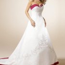 Custom Made-Embroidery Sweetheart Strapless Wedding Bride Dress Cocktail Bridesmaid Ball Prom S5