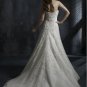 Custom Made- Floral Lace Embellished Strapless Wedding Bride Dress Cocktail Bridesmaid Ball Prom S2