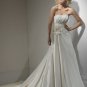Custom Made- Flower Embellish Pleat Strapless Wedding Bride Dress Cocktail Bridesmaid Ball Prom S5