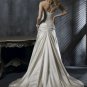Custom Made- Flower Embellish Pleat Strapless Wedding Bride Dress Cocktail Bridesmaid Ball Prom S6