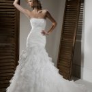 Custom Made- Sexy Embellish Pleat Strapless Wedding Bride Dress Cocktail Bridesmaid Ball Prom S6