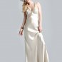 Elegant Deep Blue Cross Straps V Neck Evening Dress Bridesmaid Wedding