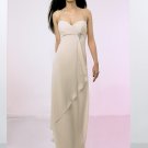 Elegant Cream Spaghetti Straps Pleated Evening Dress Prom Bridesmaid Wedding