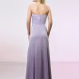 Purple Strapless Pleated Long Formal Evening Dress Prom Bridesmaid Wedding