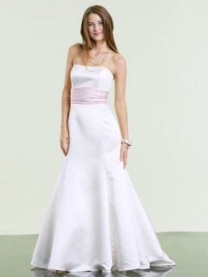 Designer White Strapless Evening Dress 2011 Prom Bridesmaid Wedding