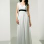 Long Formal White V Neck Designer Evening Dress Prom Bridesmaid Wedding