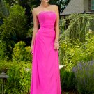 Elegant Pink Strapless Beadings Long Evening Formal Dress Prom Bridesmaid Wedding