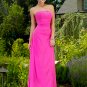 Elegant Pink Strapless Beadings Long Evening Formal Dress Prom Bridesmaid Wedding