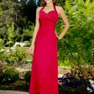 Elegant Red Halter Beadings Evening Dress Formal Prom Bridesmaid Wedding
