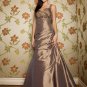 Elegant Brown Spaghetti Straps Beadings Evening Dress Prom Bridesmaid Wedding