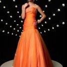 Elegant Orange Strapless Beading Mermaid Evening Dress Cocktail Prom Bridesmaid Wedding