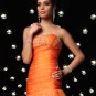 Elegant Orange Strapless Beading Mermaid Evening Dress Cocktail Prom Bridesmaid Wedding