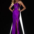Elegant Purple Rhinestone Empire Waist Evening Dress Cocktail Prom Bridesmaid Wedding