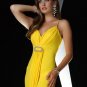 Hot Sale Elegant Yellow Spagetti Straps Beading Evening Dress Cocktail Prom Bridesmaid Wedding