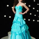 A1 Sweetheart Strapless Empire Waist Ruffles Ball Gown Dress Cocktail Prom Bridesmaid Wedding