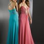 Elegant Pink Spaghetti Straps V Neck Pleated Evening Dress Cocktail Prom Bridesmaid Wedding