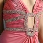 Elegant Pink Spaghetti Straps V Neck Pleated Evening Dress Cocktail Prom Bridesmaid Wedding